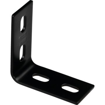 National Hardware 3.1 In. x 1.5 In. Black Heavy-Duty Corner Brace