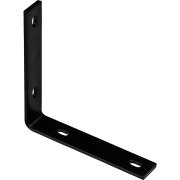 National Hardware 8.25 In. x 1.5 In. Black Heavy-Duty Corner Brace