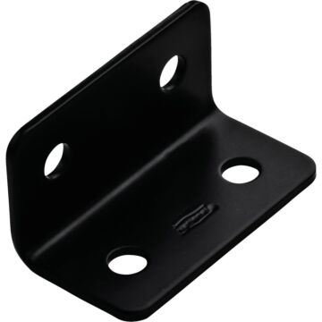 National Hardware 1.6 In. x 3 In. Black Heavy Duty Wide Corner Brace