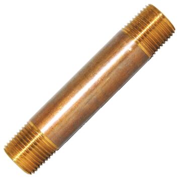 Midland Industries Red Brass Nipple  - 3/8 in. x 2 in.