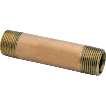 Anderson Metals Red Brass Nipple  - 3/8 in. x 3 in.