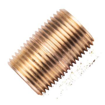 Anderson Metals Red Brass Nipple  - 3/8 in. x Closed