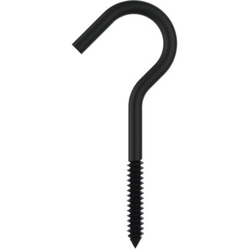 National Hardware Ceiling Hook (Black) .25, 1/4x 4-1/4