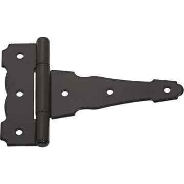 National 4 In. Black Ornamental Reversible T-Hinge