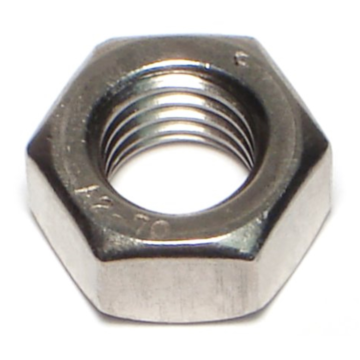 12 mm - 1.75 Hex Nut, Coarse Thread, Stainless Steel