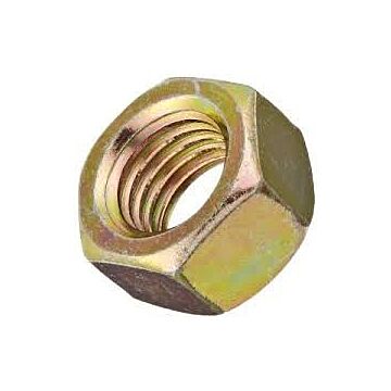 M8-1.25 Hex Nut, Class 10, DIN 934, Zinc Yellow