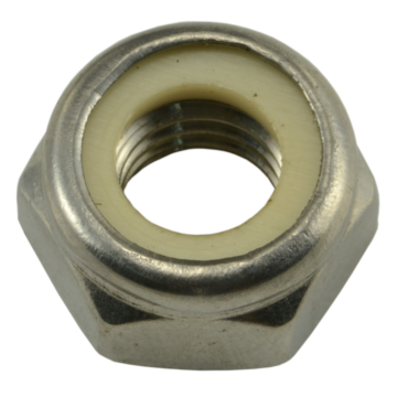 10 mm - 1.50 Nylon Lock Nut Coarse Thread, Stainless Steel   