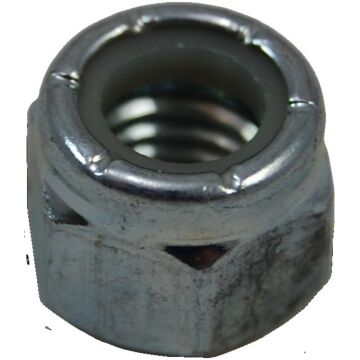 1/4"-20 Nylon Lock Nut Coarse Thread, Zinc   