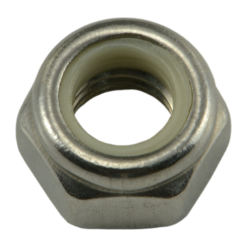 5 mm - 0.80 Nylon Lock Nut, Coarse Thread, Stainless Steel