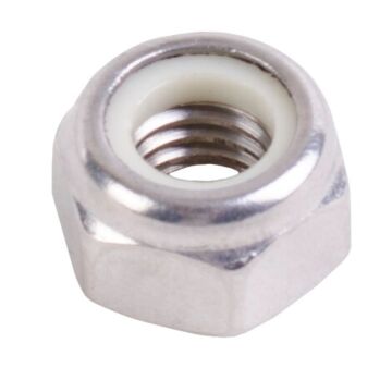 Star Stainless Nylon Lock Nut 8 mm - 1.25 Coarse Thread Stainless Steel