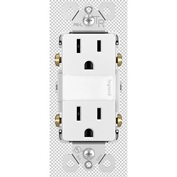 Pass & Seymour radiant® 15A Tamper-Resistant Outlet with Night Light, White