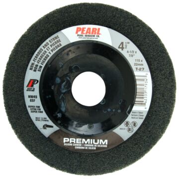Pearl Abrasives Premium Surface Prep Wheel 4-1/2 x 7/8 SC Grey, Super Fine Grit NW45GSF