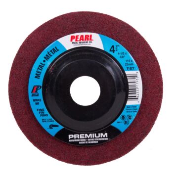 Pearl Abrasives 4-1/2" x 7/8" Aluminum Oxide Maroon Surface Prep Wheel, Fine Grit