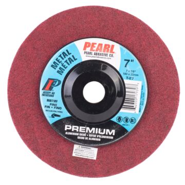 Pearl Abrasives Aluminum Oxide Surface Preparation - 7 x 7/8 AO Maroon Surface Preparation Wheel, Fine Grit