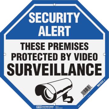 HY-KO Hy-Ko 12 x 12 Plastic Sign, These Premises Protected By Video Survelliance