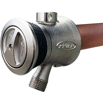 PRIER Products 10 in. Single Handle Hot & Cold Mixing Hydrant (Satin Nickel) 1/2 in. Crimp Pex