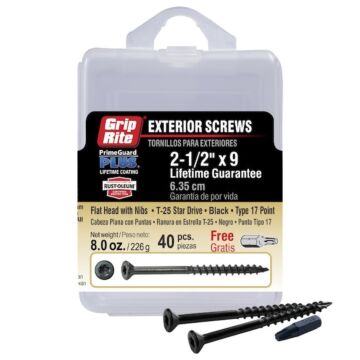 Grip-Rite #9 T-25 Star 2-1/2 in Deck Screw 40pk