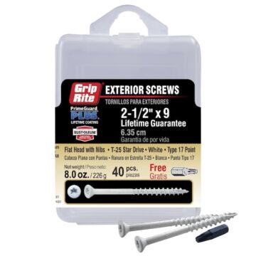Grip-Rite #9 T-25 Star 2-1/2 in Deck Screw 40pk