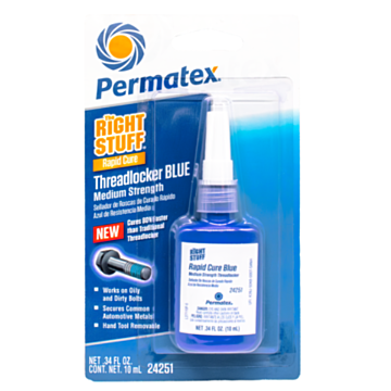 Permatex The Right Stuff Rapid Cure Medium Strength Threadlocker (Blue) 10 mL