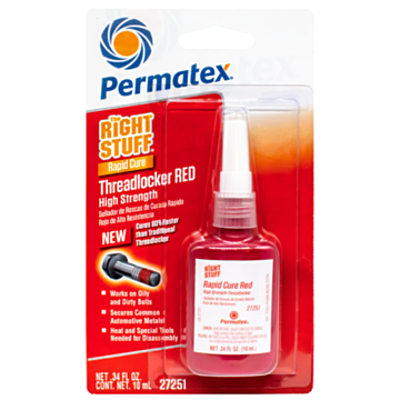 Permatex The Right Stuff Rapid Cure High Strength Threadlocker (Red) 10 mL
