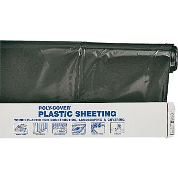 Warps BlackPlastic Sheeting 100 ft x 6 ft, 4 Mil