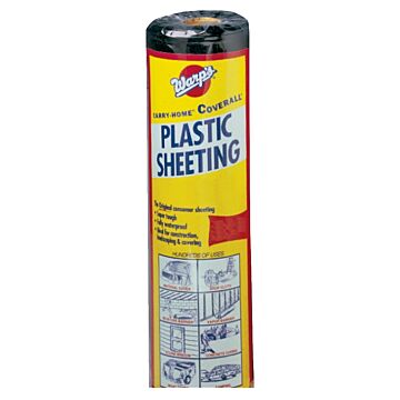 Warps 4 mil Plastic Sheeting (Black) 20 ft x 25 ft