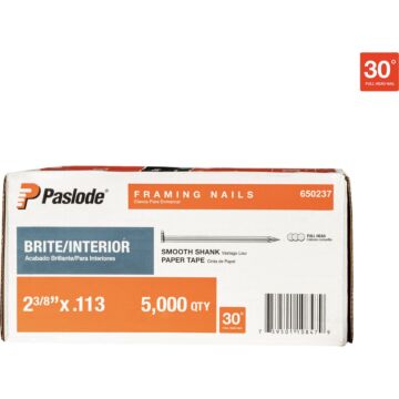 Paslode 2-3/8 In. x 0.113 In. 30 Deg. Paper Tape Roundrive Collated Framing Nails (5000-Count)