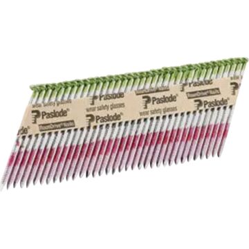 Paslode 3 In. x 0.120 In. 30 Degree Paper Tape Hot Dipped Galvanized Ring Shank RounDrive Framing Nails (2000 Ct.)
