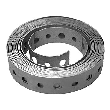 Jones Stephens 3/4" x 10' Perforated Hanger Iron, 20 Gauge (Heavy), Galvanized, Carton of 50