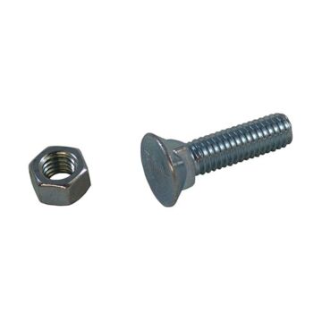 Herschel 3/8-16 1-1/2 in Steel Zinc Plated Plow Bolt