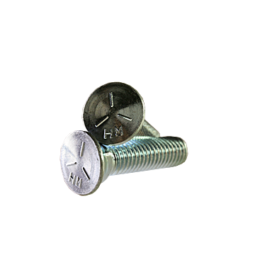 3/8"-16 x 1-3/4" Plow Bolt Steel Zinc Plated