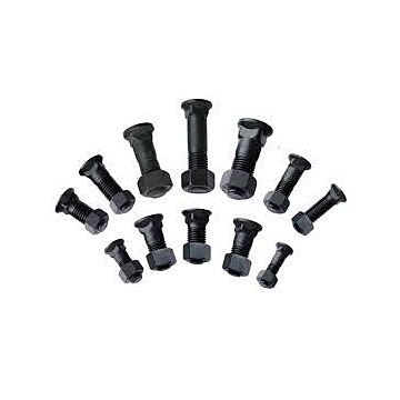 Grade 5 Clip Head Plow Bolt, Zinc Coated, 7/16"-14 Thread, 1 1/4" Length