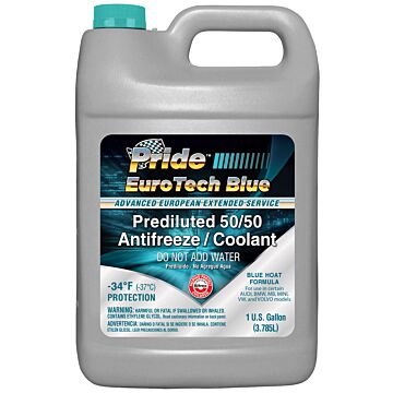 Pride Antifreeze Eurotech Blue 50/50 Premixed Gallon