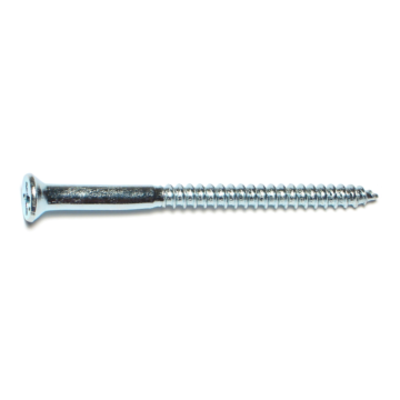 #14 x 3-1/2" Phillips Flat Head, Wood Screw, Zinc 