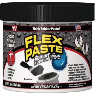 Flex Seal Flex Paste Rubber Sealant (Black) 1 lb