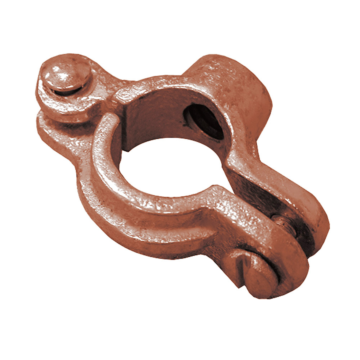 Jones Stephens 1" Copper Plated Hinged Split Ring for 3/8" Rod (For Copper Tube)