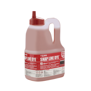 TAJIMA TOOL Snap Line Dye, permanent marking chalk, dark red, easy-fill nozzle, 2.7 kgs. / 6 lbs.