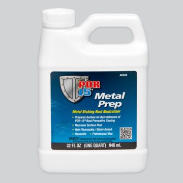 POR-15® 40204 1 qt Liquid Clear Blue Metal Prep Rust Neutralizer