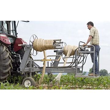 CropCare Double Reel Plastic Mulch Lifter-Wrapper
