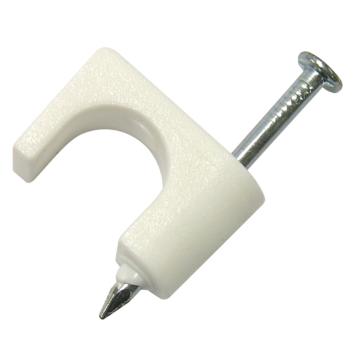Gardner Bender 50 White 1/4 inch Coaxial Cable Staples - Low Voltage