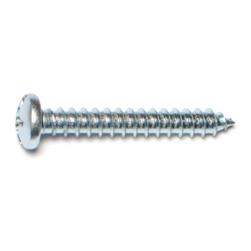 #14 x 1-3/4" Combo Pan Head, Sheet Metal Screw, Zinc 