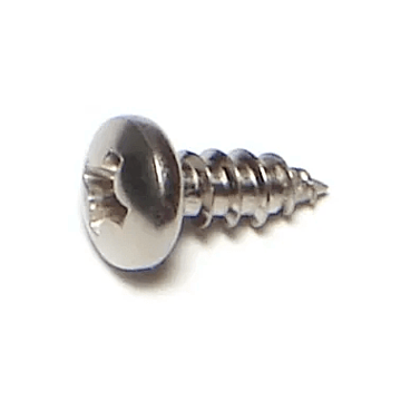 #6 x 3/8" Phillips Pan Head, Sheet Metal Screw, Stainless Steel 