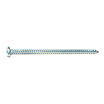 #8 x 3" Combo Pan Head, Sheet Metal Screw, Zinc 