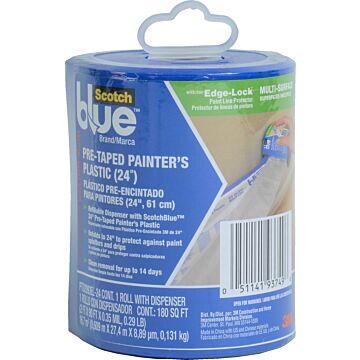 3M ScotchBlue Tape + Plastic with Dispenser (Clear) 2 ft x 90 ft