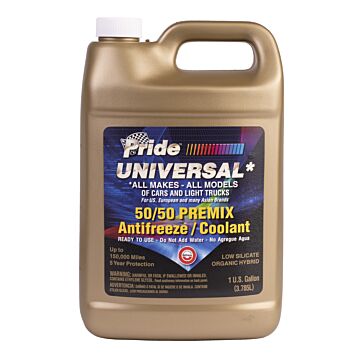 Pride Antifreeze Universal Gold 50/50 Premixed Gal