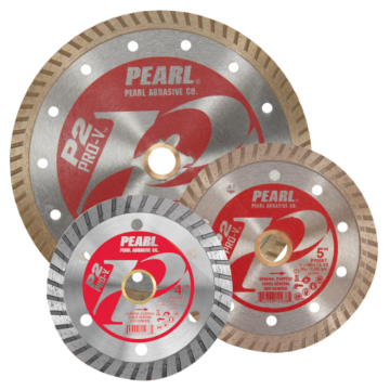 Pearl Abrasives P2™ Pro-V Turbo Blades - 4 x .080 x 20mm, 5/8 Pearl P2 Pro-V™ Gen. Purpose Flat Core Turbo Blade, 10mm Rim