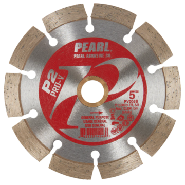 Pearl Abrasives P2™ Pro-V™ General Purpose - 5 x .080 x 7/8, 5/8 Pearl P2 Pro-V™ General Purpose Blade, 10mm Rim