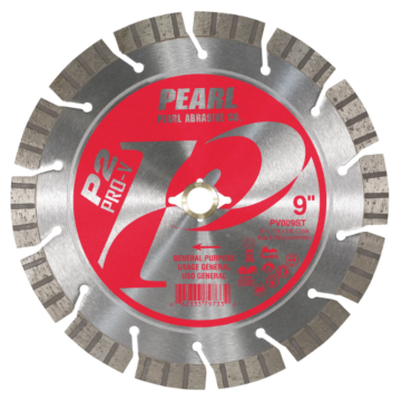 Pearl Abrasives P2 Pro-V™ For Concrete And Masonry - 9" Segmented Turbo