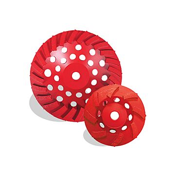 Pearl Abrasives 7 x 5/8-11 Pearl P2 Pro-V™ Concrete & Masonry Swirl Cup Wheel, 24 Segments