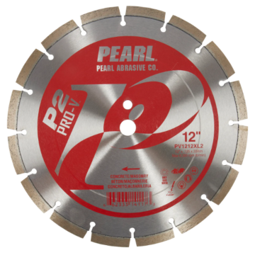 Pearl Abrasives P2™ Pro-V™ Concrete and Masonry Dry - 12 x .125 x 20mm Pearl P2 Pro-V™ Concrete & Mansory Blade, 12mm Rim